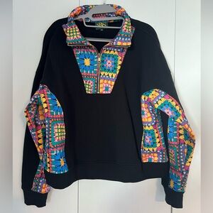 SSYS The Willow Pullover In Black Crochet